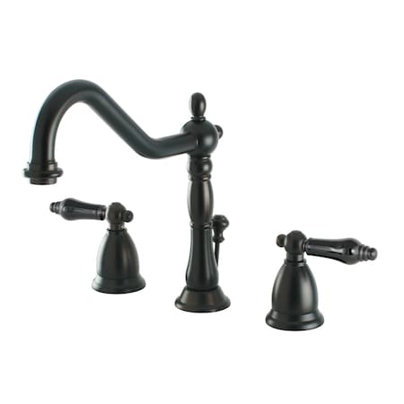 Kingston Brass 8" Widespread Bathroom Faucet, Oil Rubbed Bronze KS1995PKL